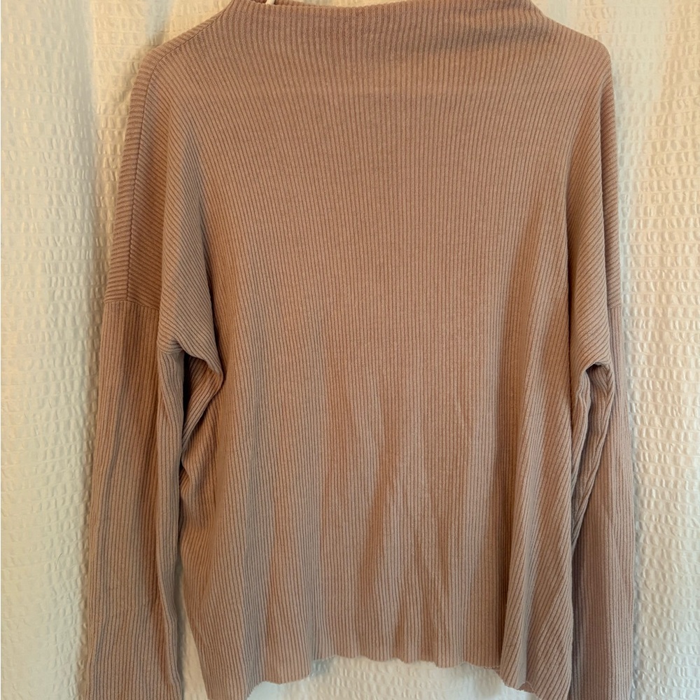 Lucky Brand Light Purple Ribbed Long Sleeve Sweater